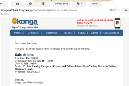 How to make money online with Konga Affiliate marketing