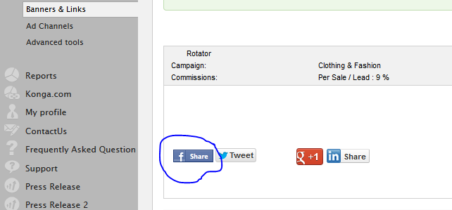 How to Promote Konga Affiliate Products on Facebook, Twitter, Google+ and LinkedIn 