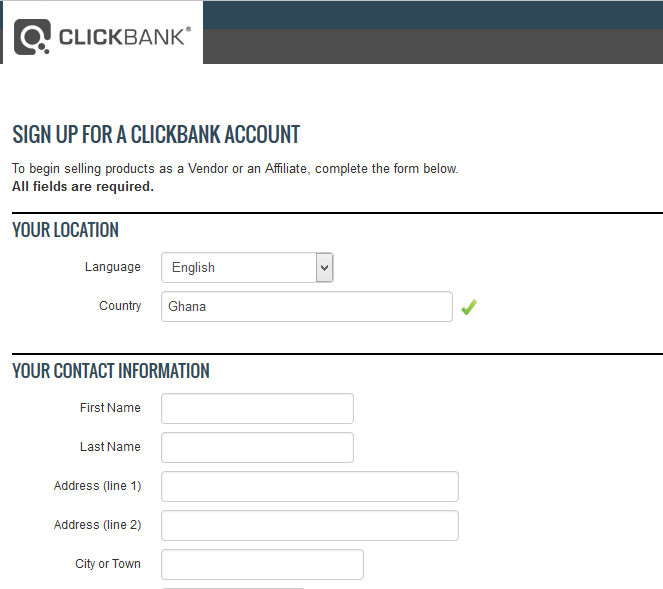 CLickbank Signup