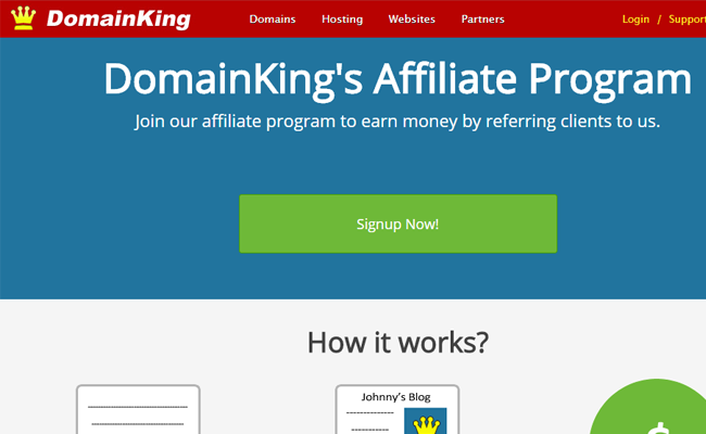 Domainking.NG Affiliate Program: Earn 80% commission for every hosting signup